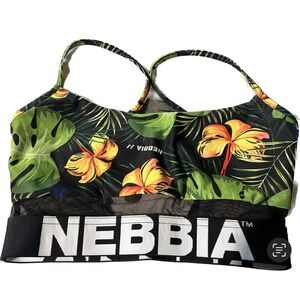 NEBBIA Sport Bra  Size M Flowers Print